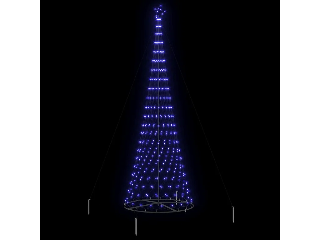Blauer LED-Weihnachtsbaum 138,5 x 138,5 x 399 cm Metall