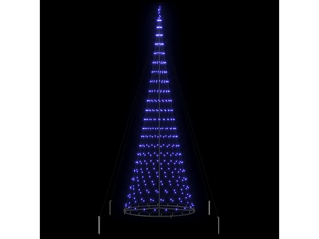 Blauer LED-Weihnachtsbaum 138,5 x 138,5 x 399 cm Metall