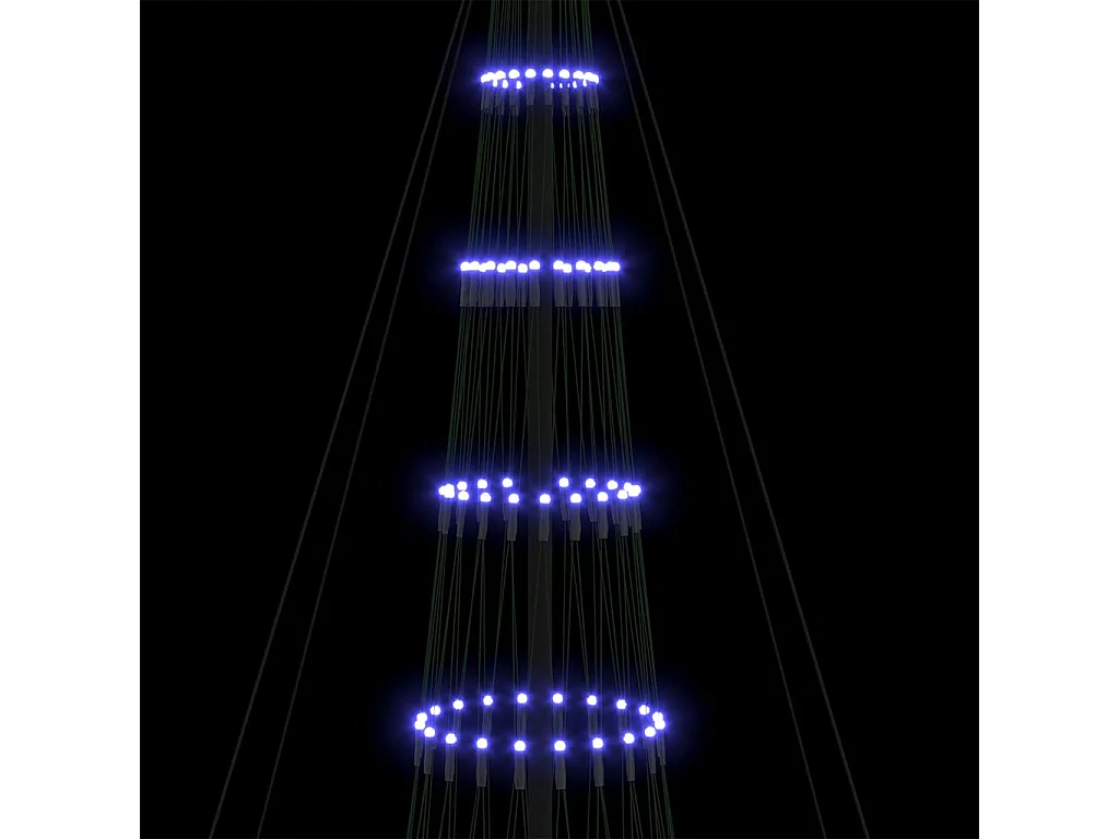 Blauer LED-Weihnachtsbaum 138,5 x 138,5 x 399 cm Metall