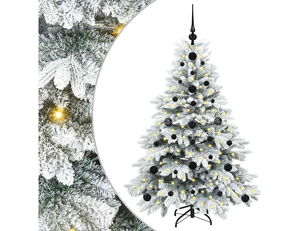 Sapin de Noël artificiel avec 150 LED Vert 120 cm PE et PVC