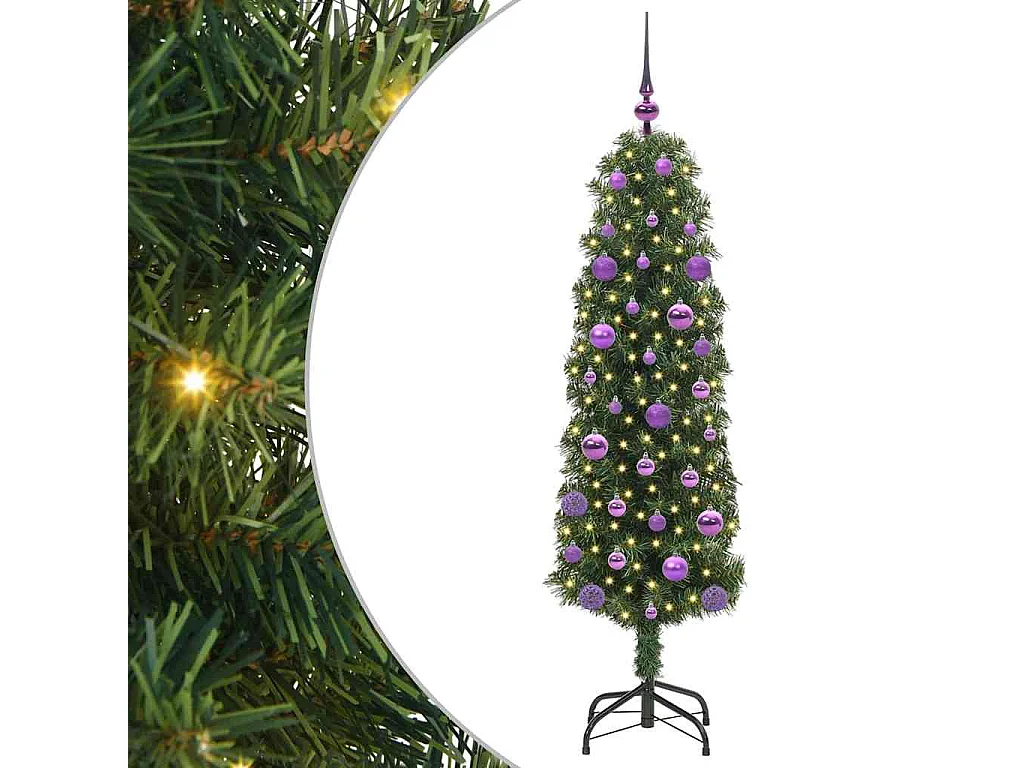 Albero di Natale artificiale Verde 150 cm PVC e acciaio e plastica