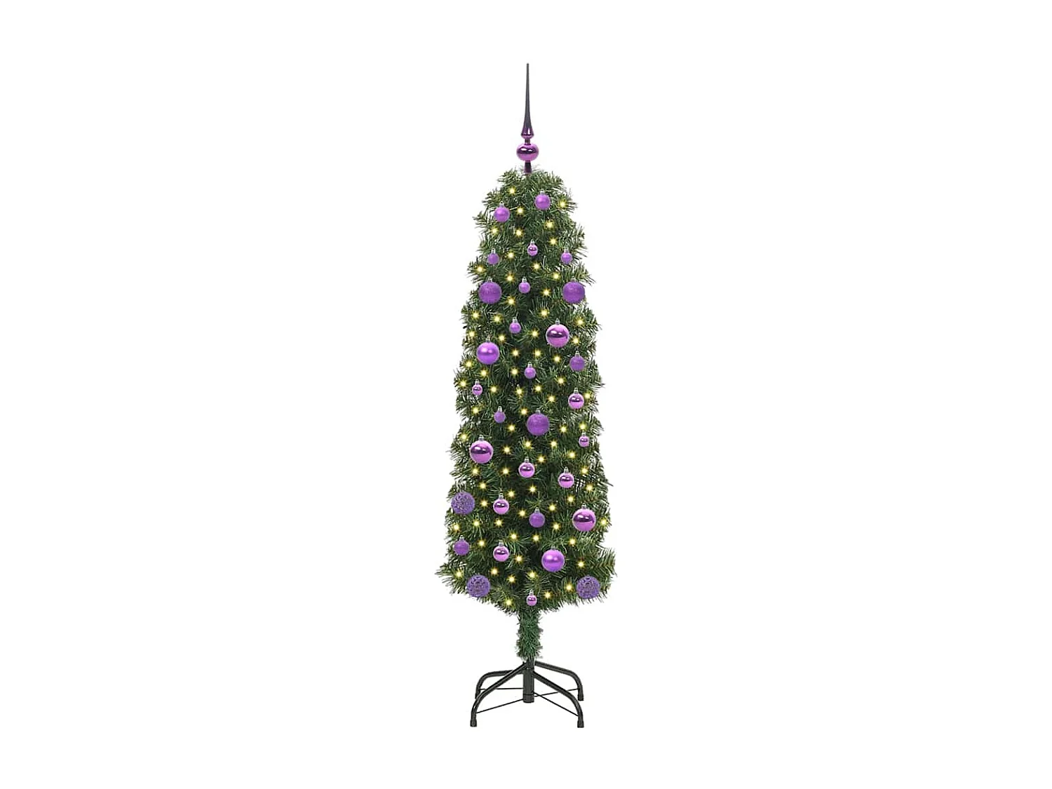 Albero di Natale artificiale Verde 150 cm PVC e acciaio e plastica