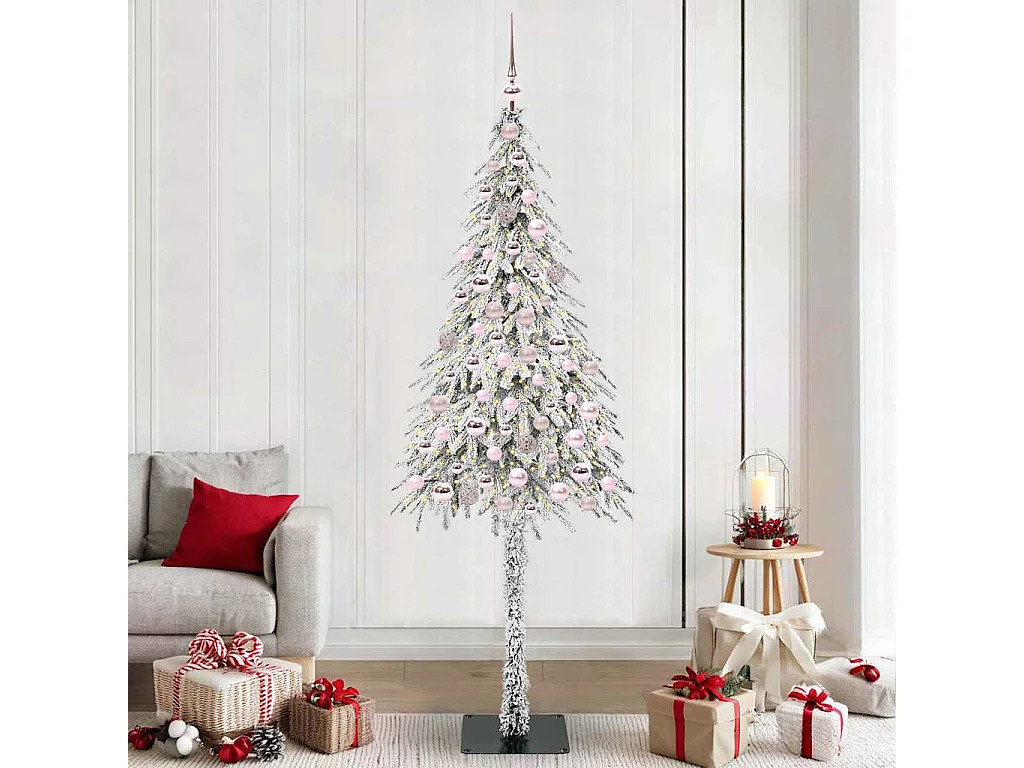 Albero di Natale con 300 LED Bianco 210 cm PE e Acciaio
