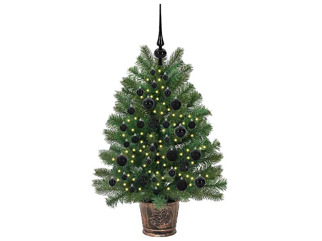 Sapin de Noël artificiel avec 150 LED Vert 95 cm PE et PVC