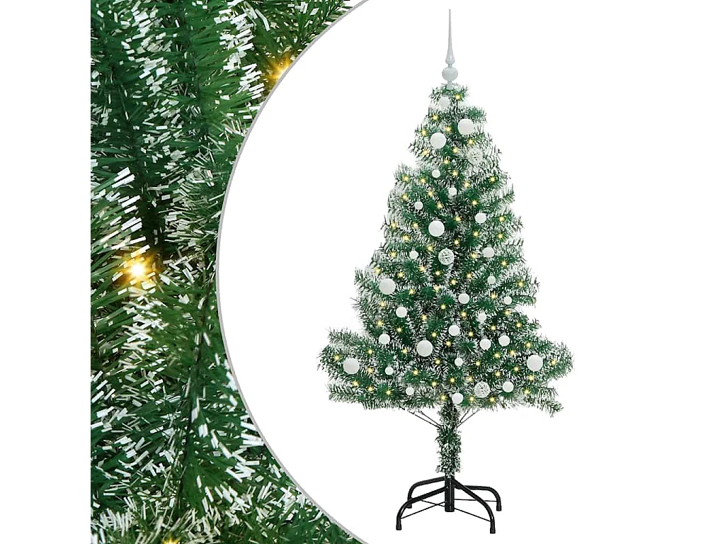 Arbre de Noël artificiel floconné de neige avec lumière LED