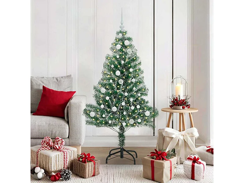 Arbre de Noël artificiel floconné de neige avec lumière LED