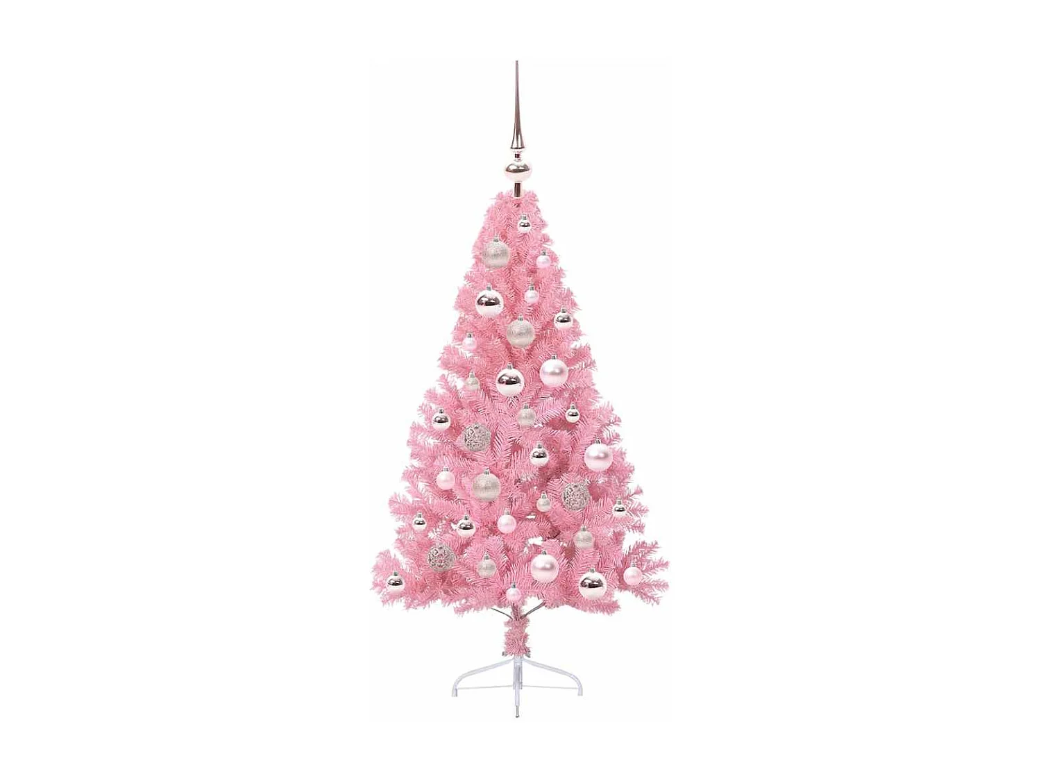Sapin de Noël artificiel pré-éclairé Rose 120 cm PVC