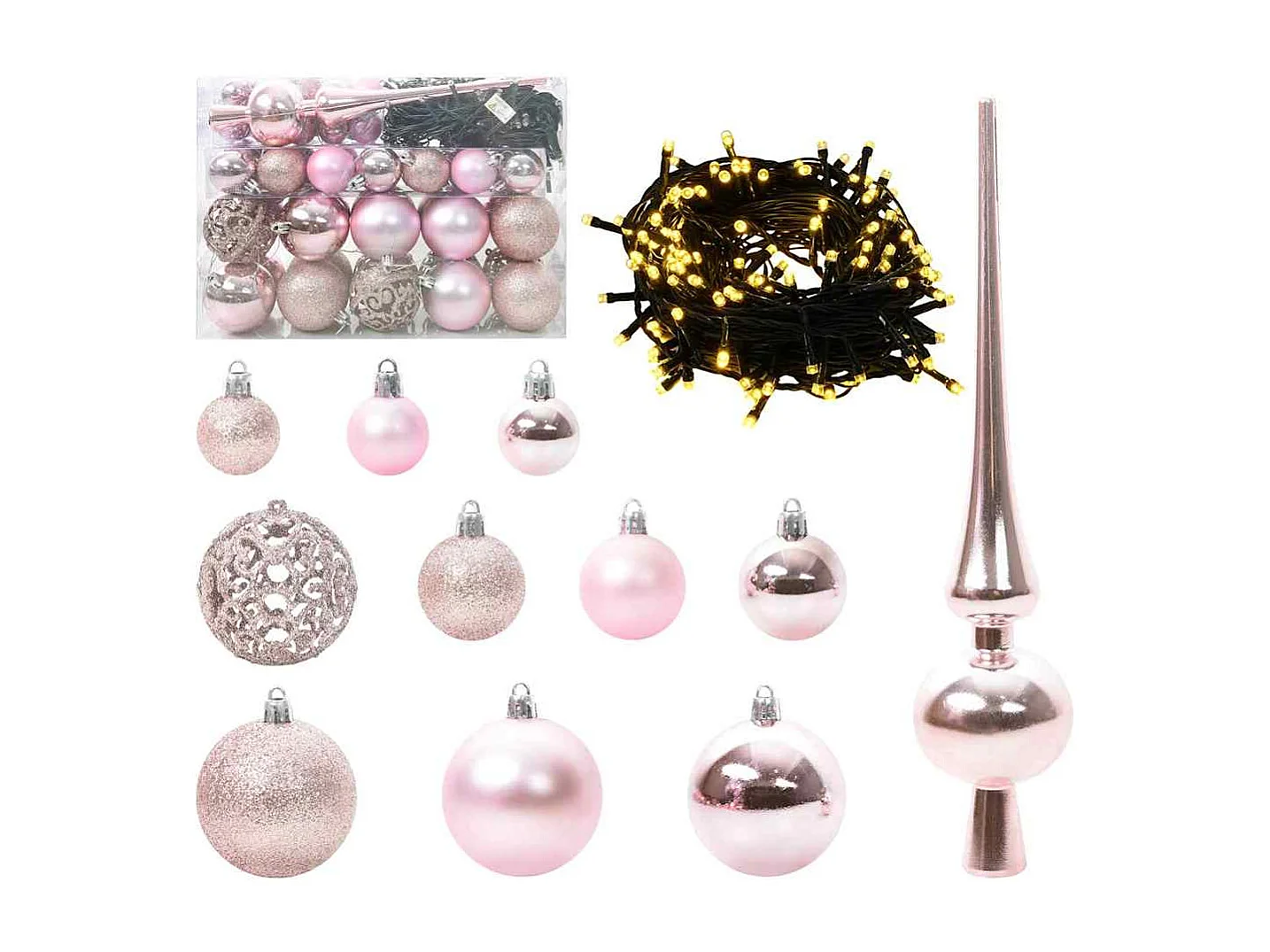 Sapin de Noël artificiel pré-éclairé Rose 120 cm PVC