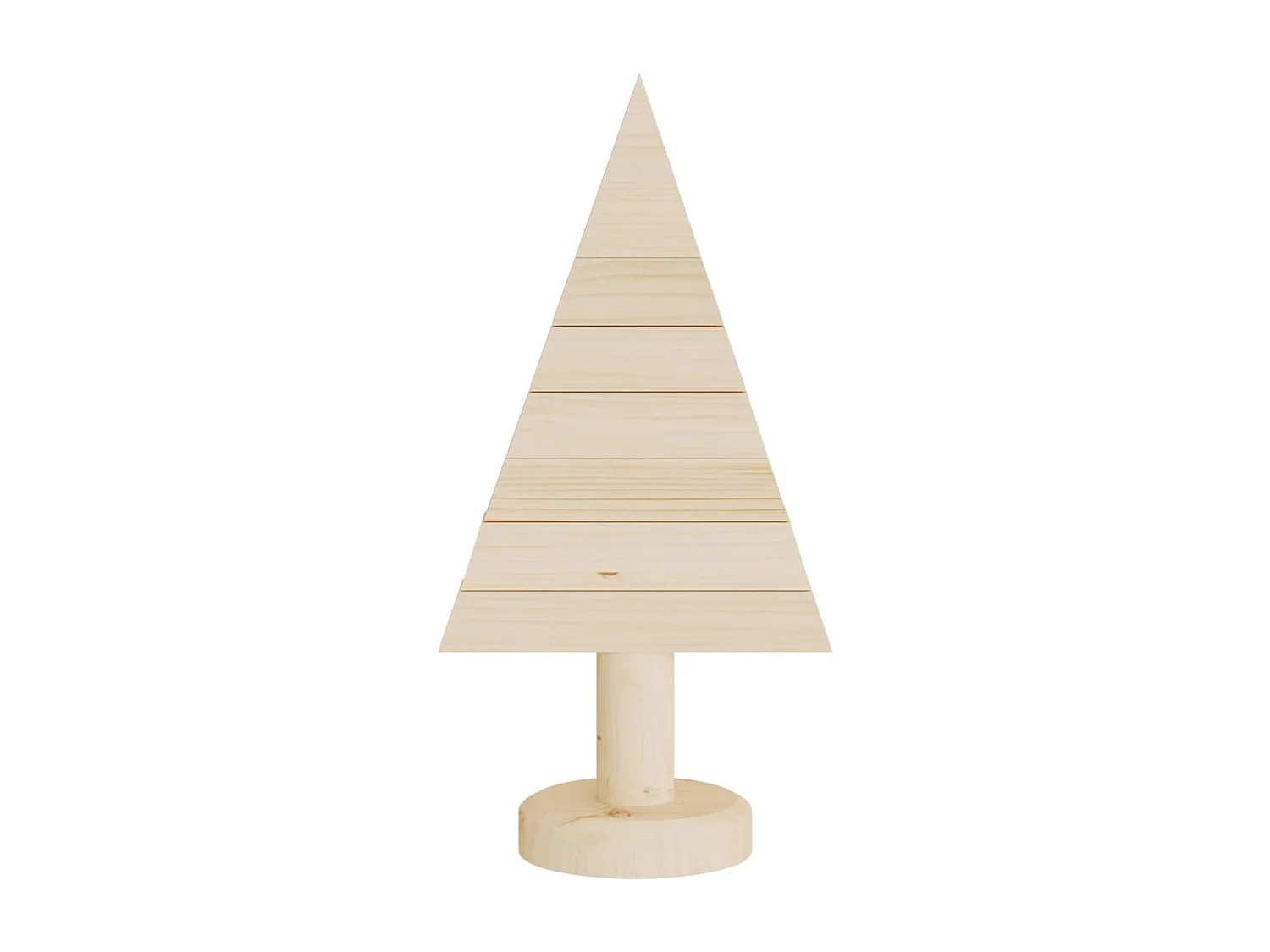 Houten kerstbomen ter decoratie 2 stuks 30 cm massief grenen