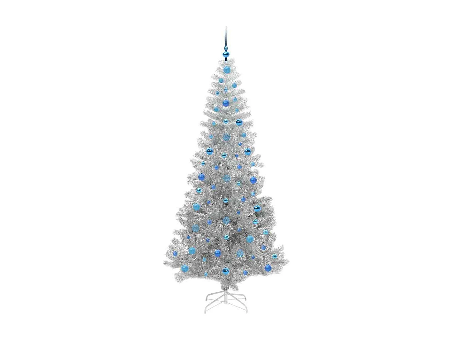 Albero di Natale con 300 LED con supporto Argento 210 cm PET