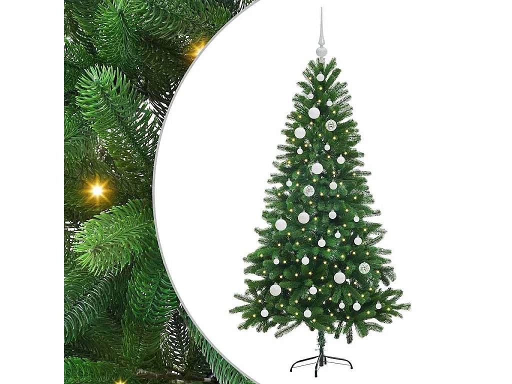 Kerstboom met 150 LED's met standaard Groen 150 cm PE