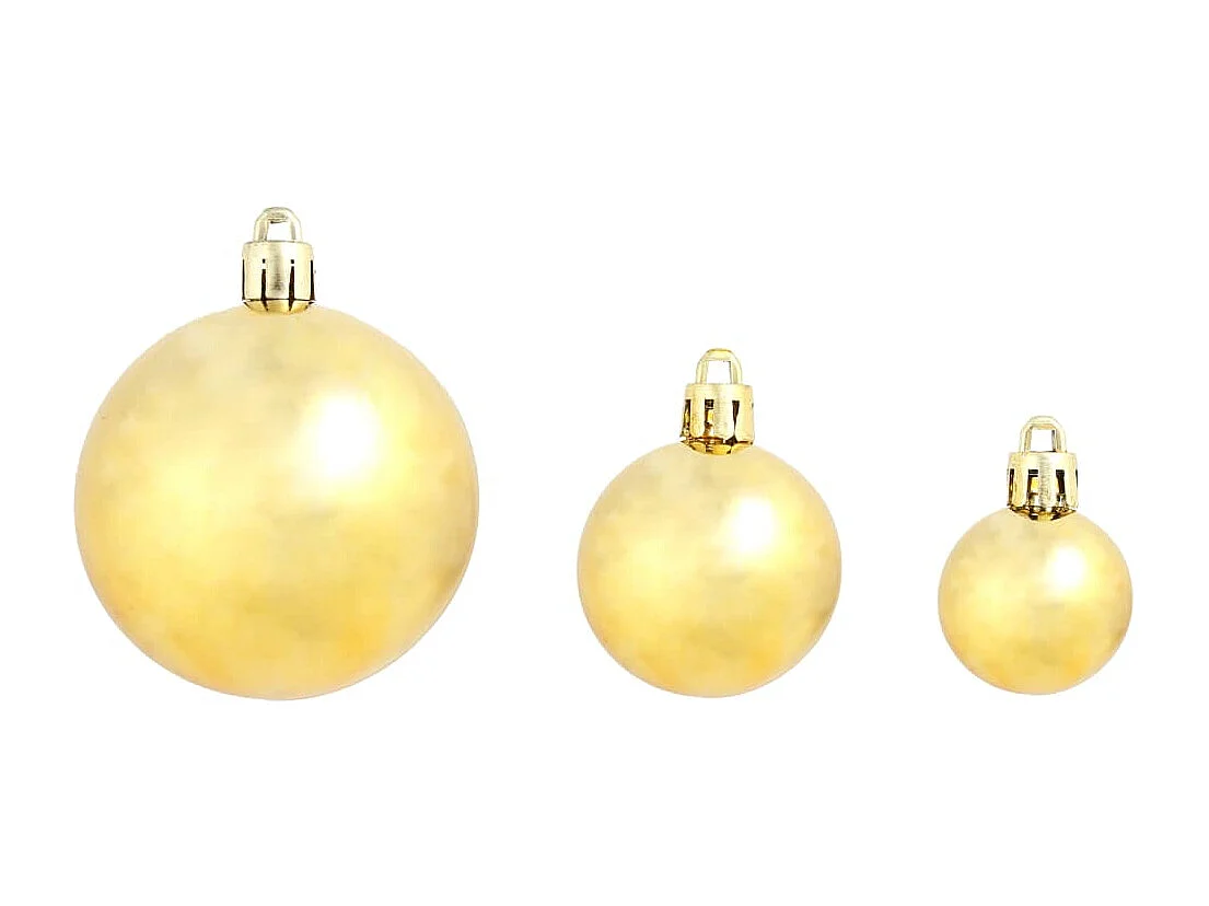 Kerstballenset 100 stuks 3/4/6 cm Goud