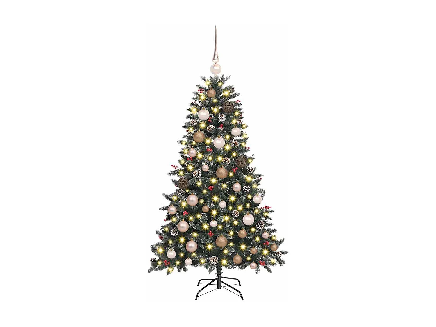 Sapin de Noël artificiel avec 150 LED Vert 68 x 68 x 120 cm