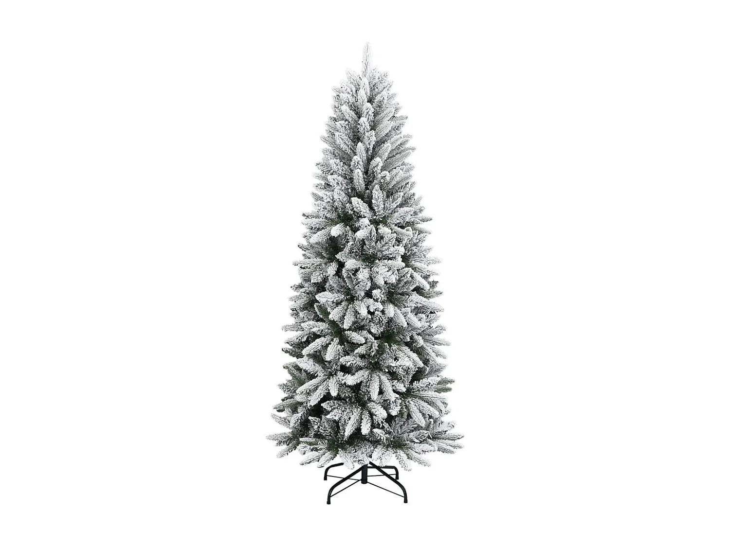 Kunstkerstboom met gevlokte sneeuw 210 cm PVC en PE
