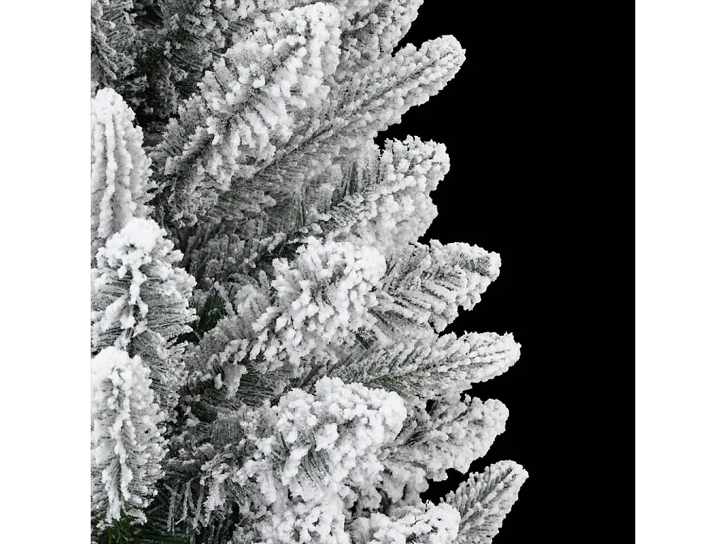 Kunstkerstboom met gevlokte sneeuw 210 cm PVC en PE