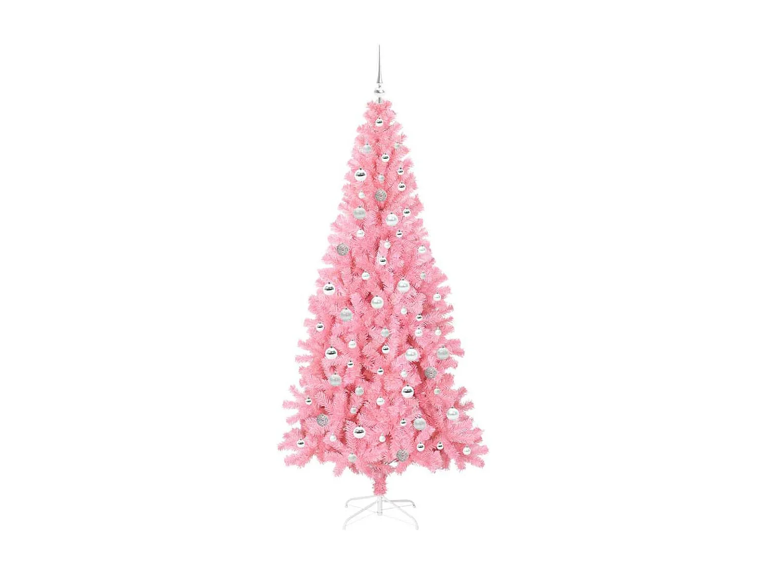 Sapin de Noël avec 300 LED avec support Rose 210 cm PVC