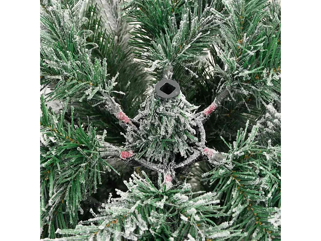 Sapin de Noël artificiel à charnières avec neige floquée 150 cm