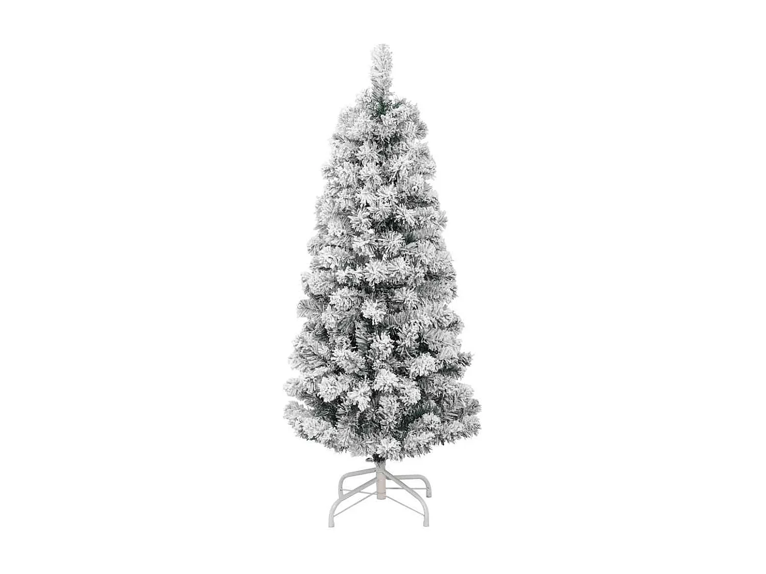 Albero di Natale artificiale con cerniere e fiocchi di neve 150 cm