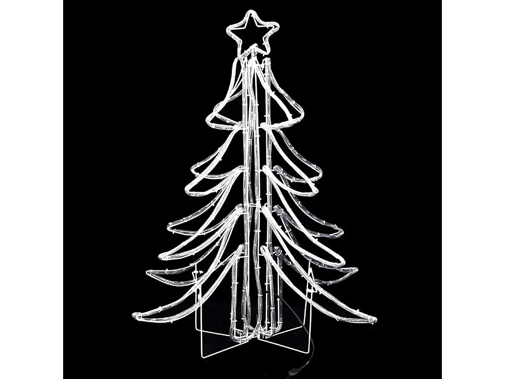Opvouwbare kerstbomen met LED 2 stuks Warm Wit 87x87x93 cm