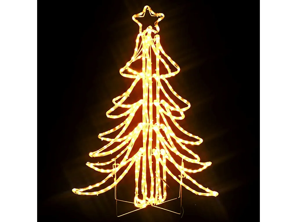 Opvouwbare kerstbomen met LED 2 stuks Warm Wit 87x87x93 cm