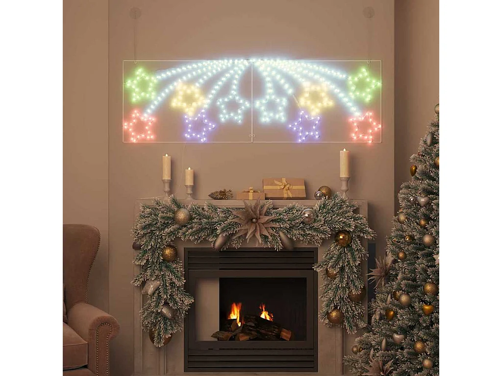 Étoile de Noël avec 432 LED Multicolore 180 x 57 cm PVC