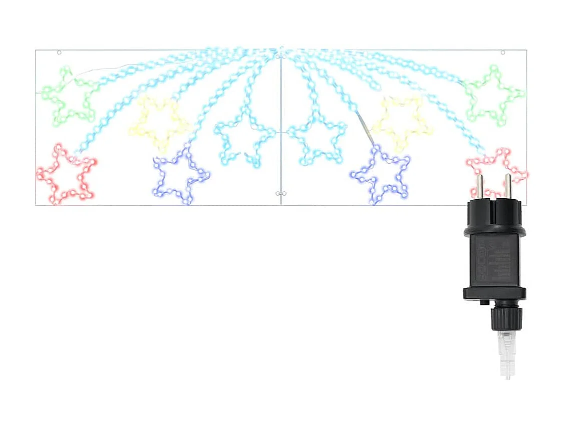 Kerstster met 432 LED's Multicolor 180 x 57 cm PVC