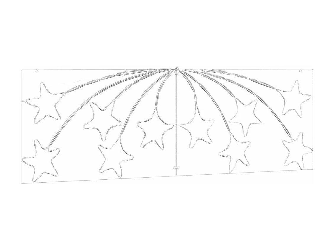 Kerstster met 432 LED's Multicolor 180 x 57 cm PVC