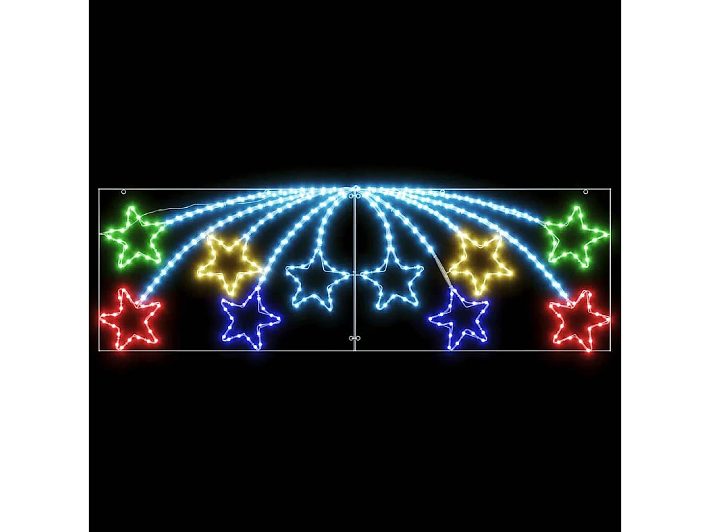 Kerstster met 432 LED's Multicolor 180 x 57 cm PVC