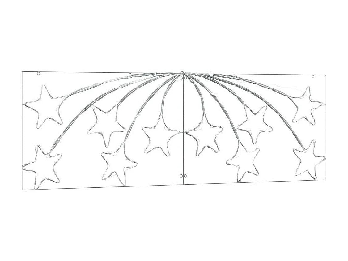 Kerstster met 432 LED's Multicolor 180 x 57 cm PVC