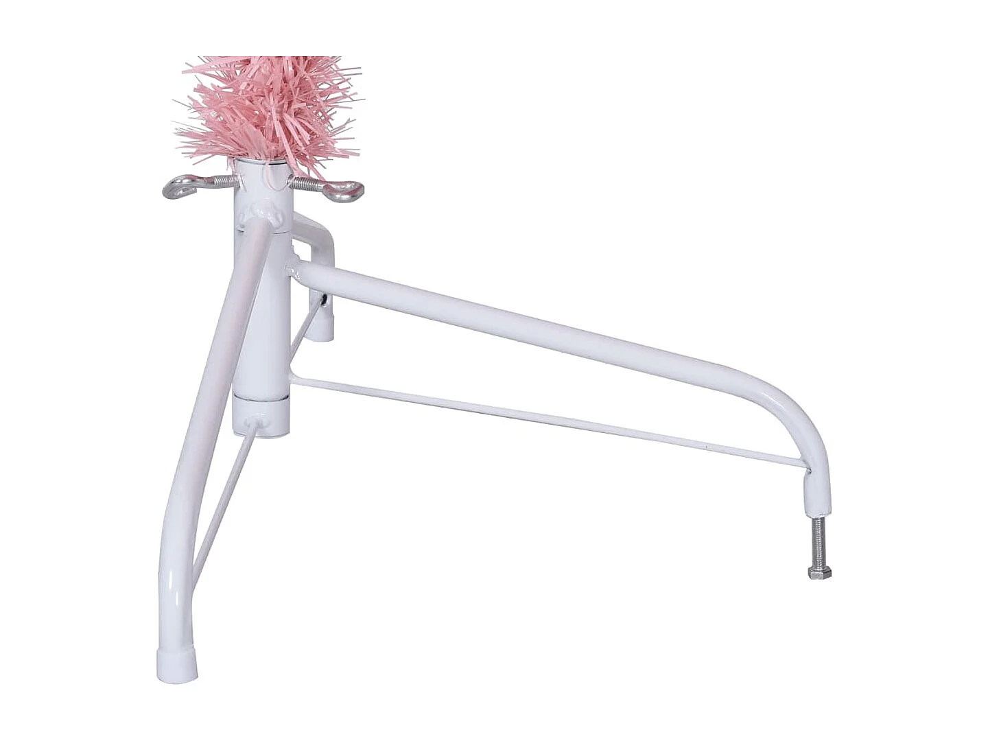 Halve kunstkerstboom met standaard roze 240cm PVC