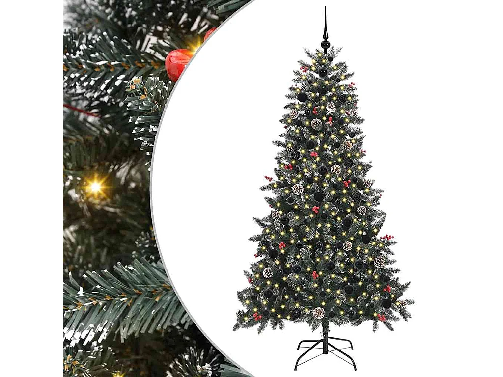 Kunstkerstboom met 300 LED's Groen 99 x 99 x 180 cm