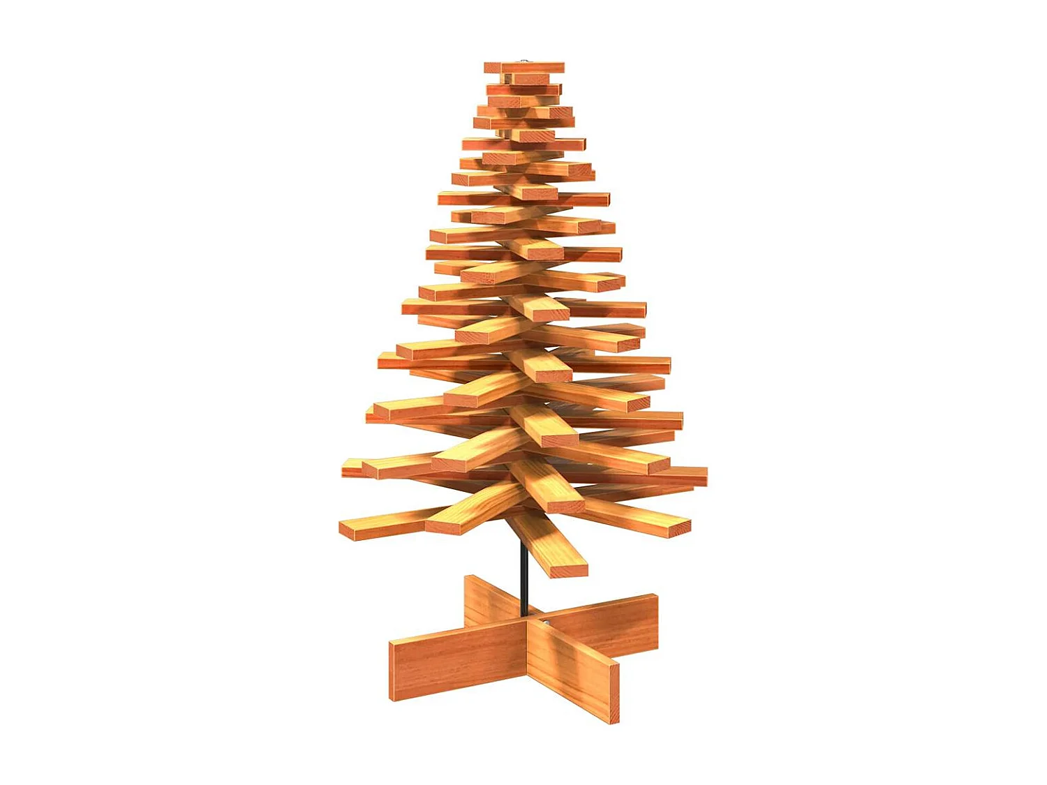 Albero di Natale in legno per decorazione 100 cm in legno massello di pino