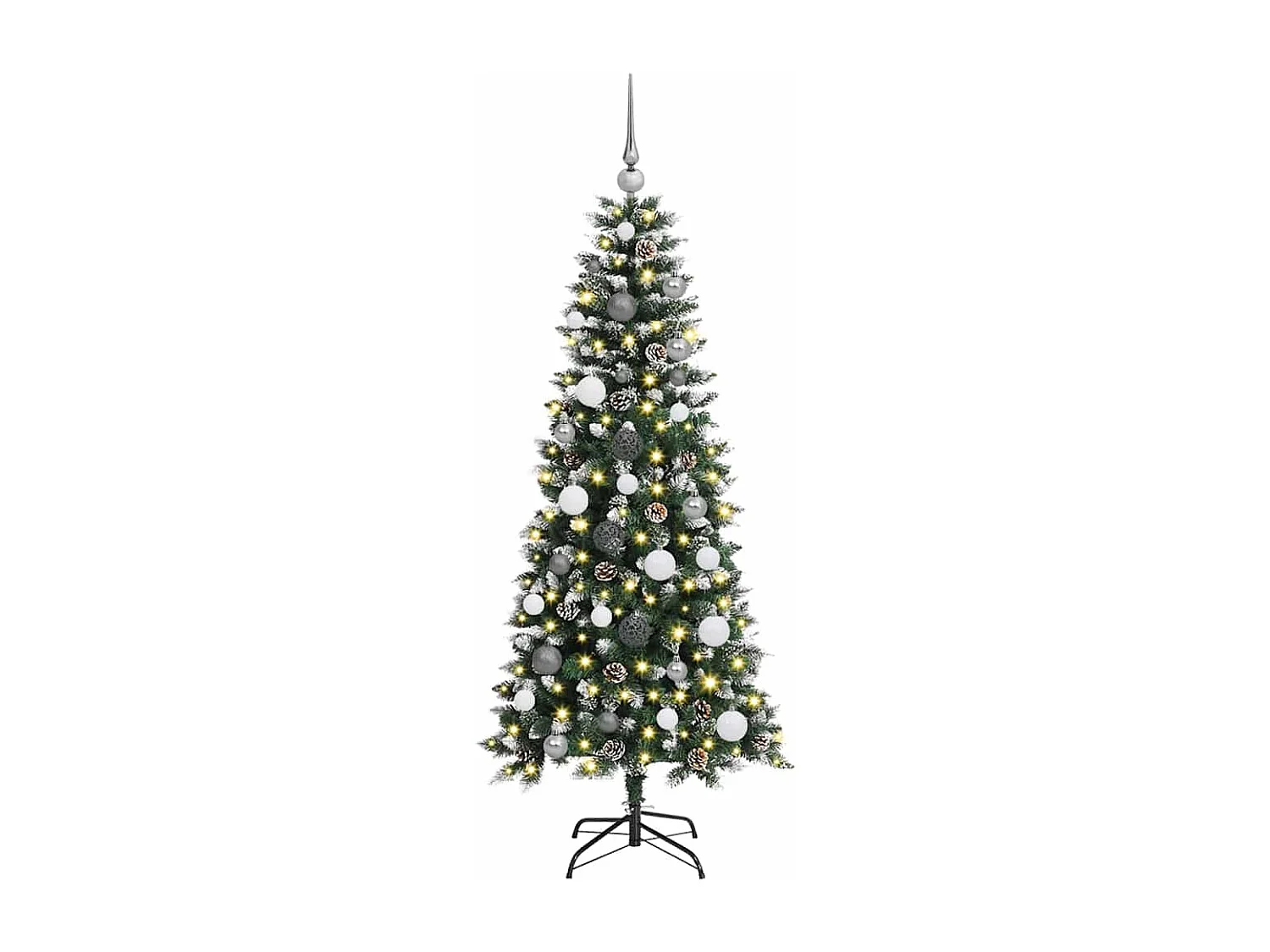 Sapin de Noël artificiel avec 150 LED Vert 66 x 66 x 150 cm