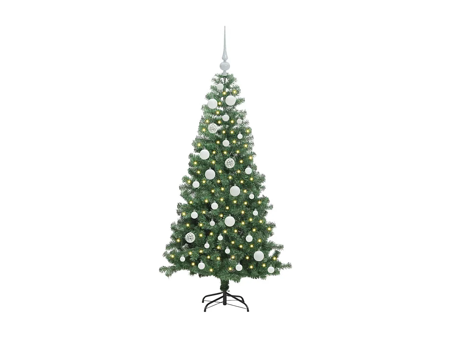 Kerstboom met 150 LED's met standaard Groen 120 cm PVC