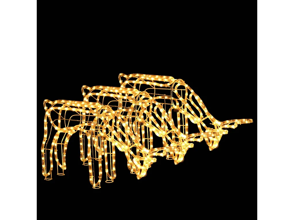 Kerstrendier 3 stuks Warm Wit 73x31x45 cm