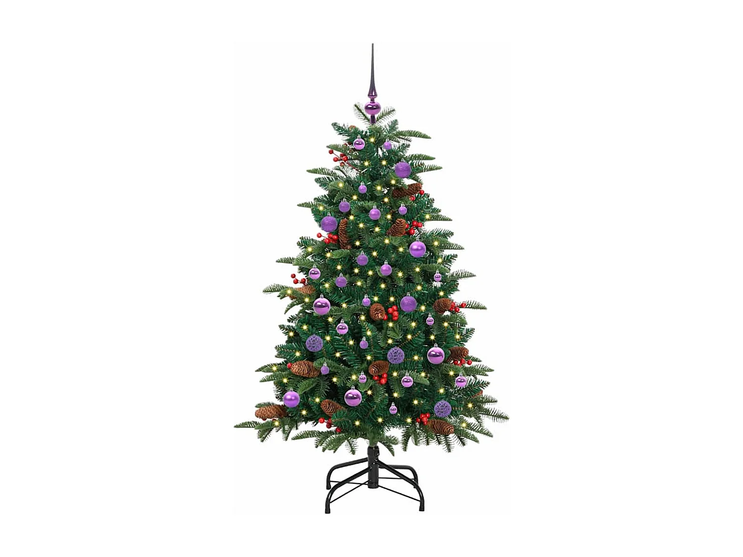 Sapin de Noël artificiel Vert 150 cm PVC, métal et plastique