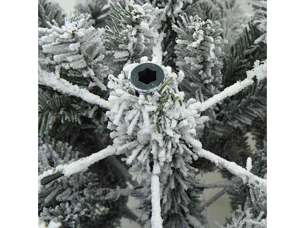 Sapin de Noël artificiel à branches pliantes, duveteux de neige