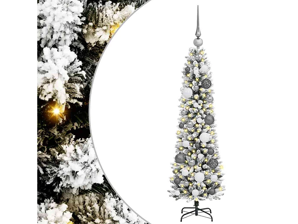 Sapin de Noël artificiel Blanc 120 cm PVC, métal et plastique