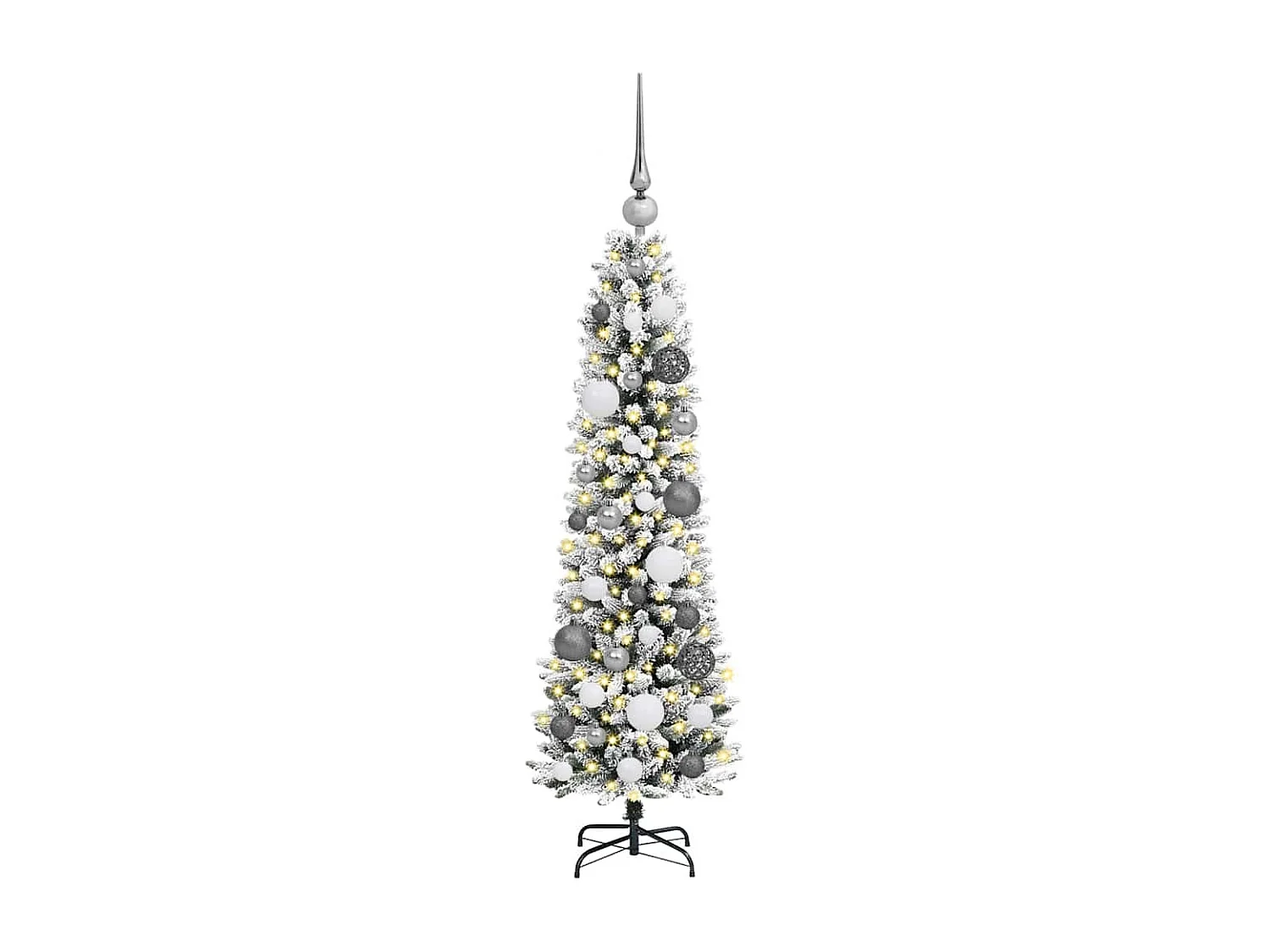 Sapin de Noël artificiel Blanc 120 cm PVC, métal et plastique
