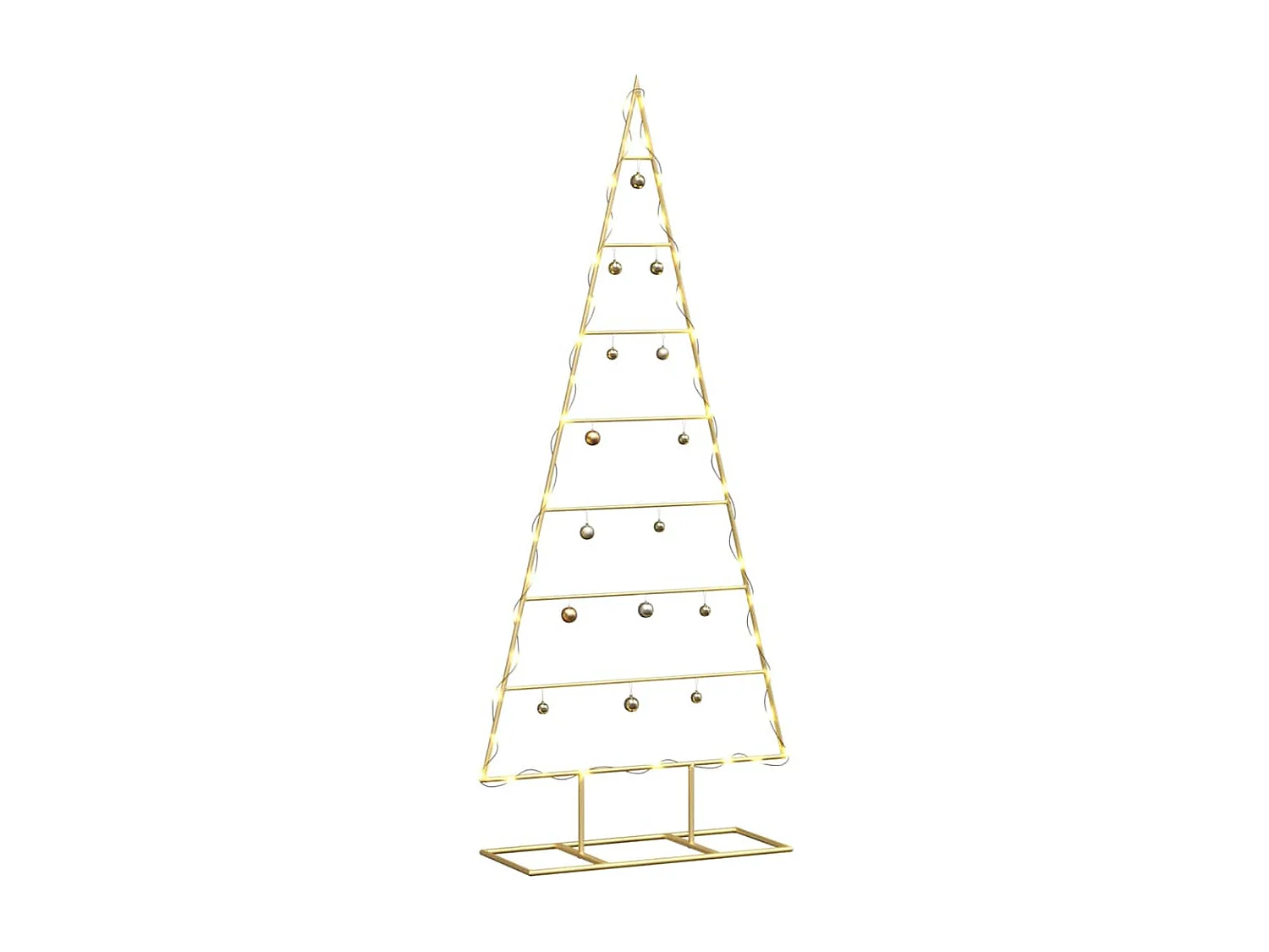 Arbre de Noël en métal Doré 125 cm Acier peint par poudre