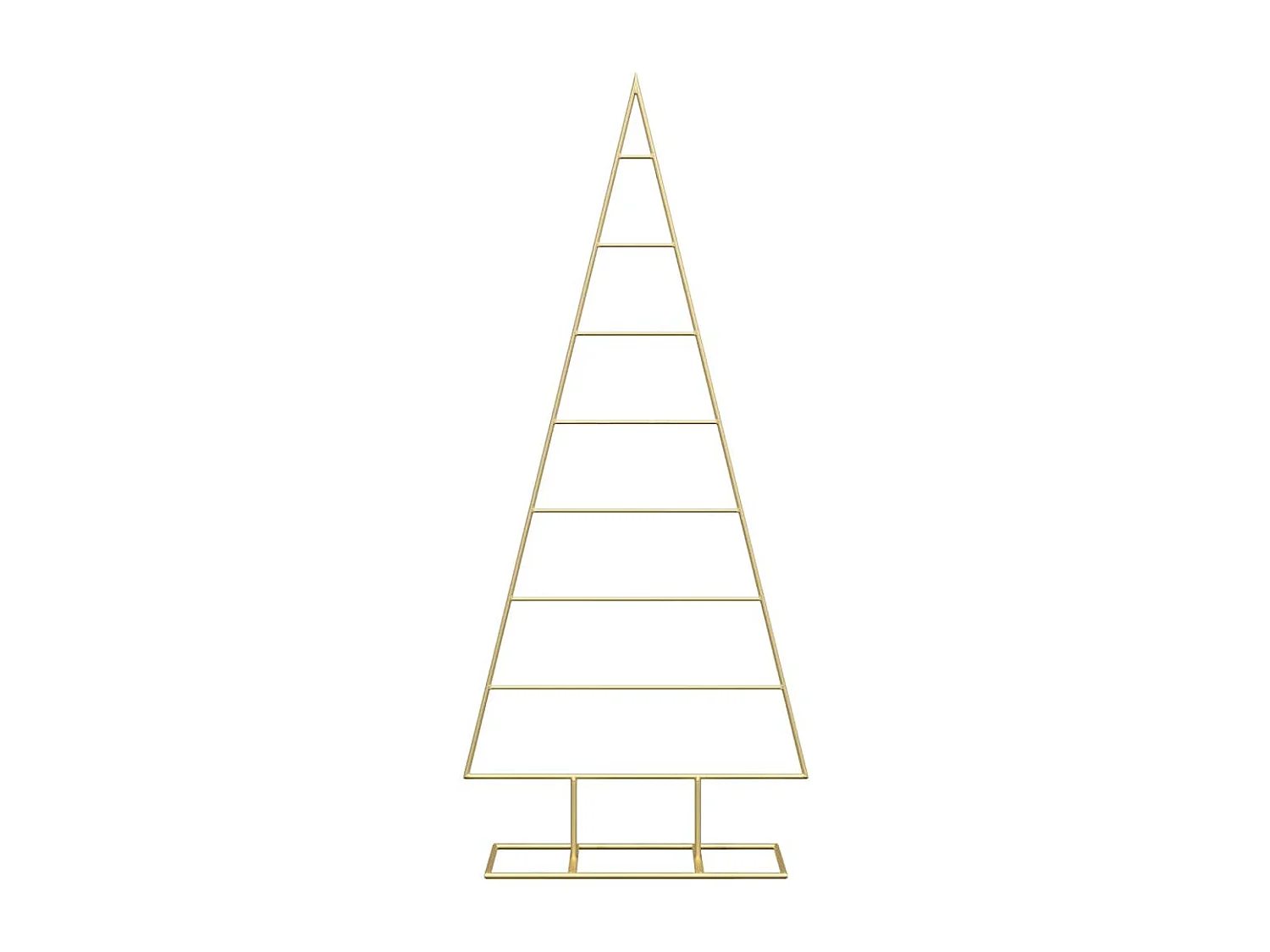 Gouden metalen kerstboom 125 cm gepoedercoat staal