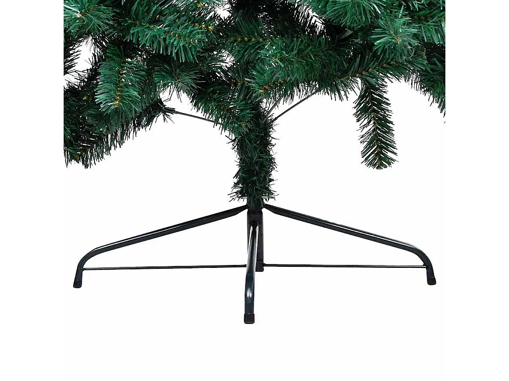 Albero di Natale artificiale preilluminato con palline verdi, 150 cm