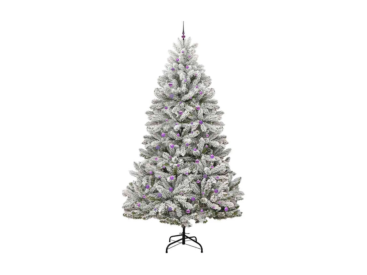 Sapin de Noël artificiel Vert et blanc 300 cm PVC et métal