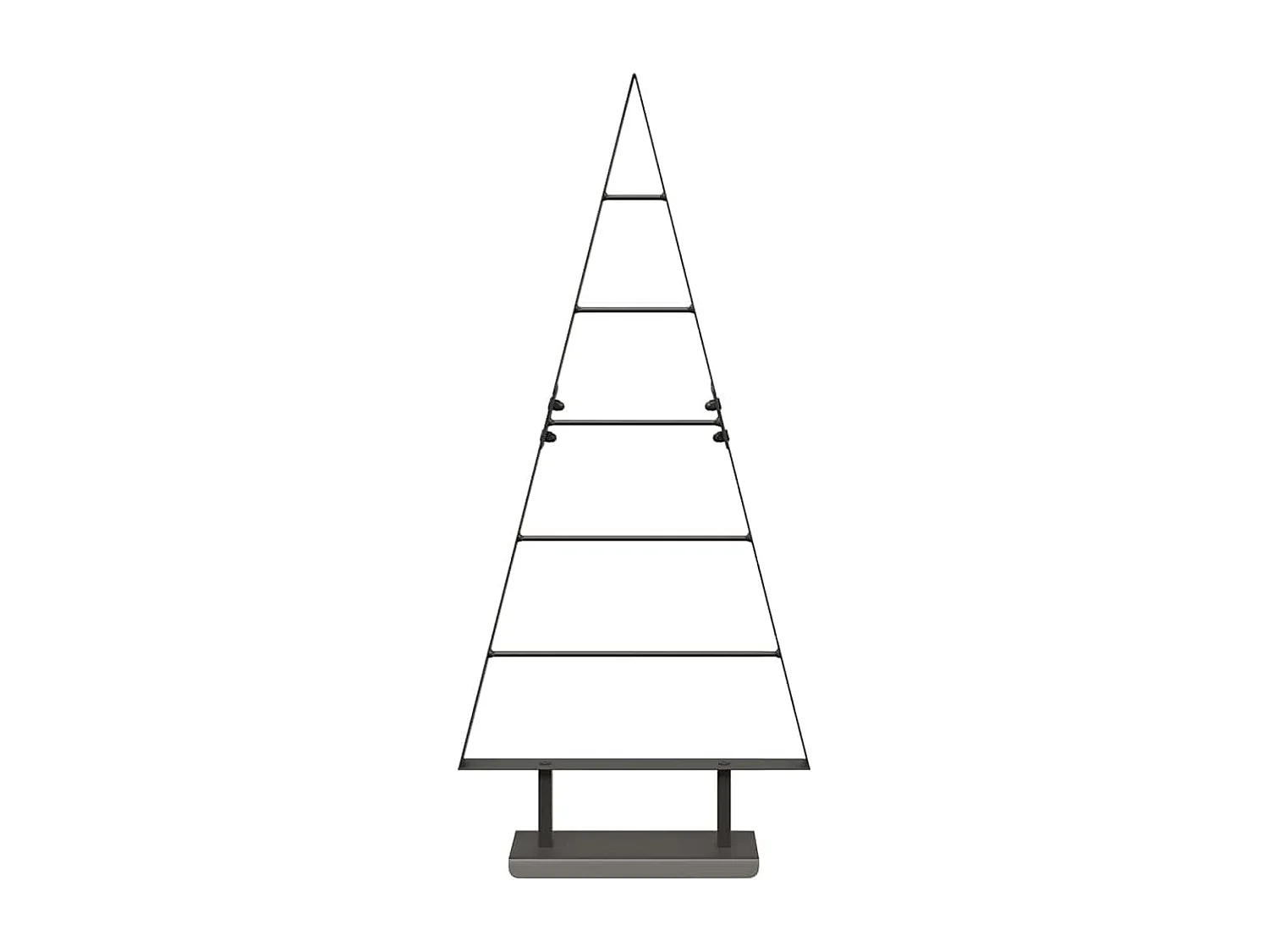 Albero di Natale in metallo con supporto Nero 90 cm Acciaio