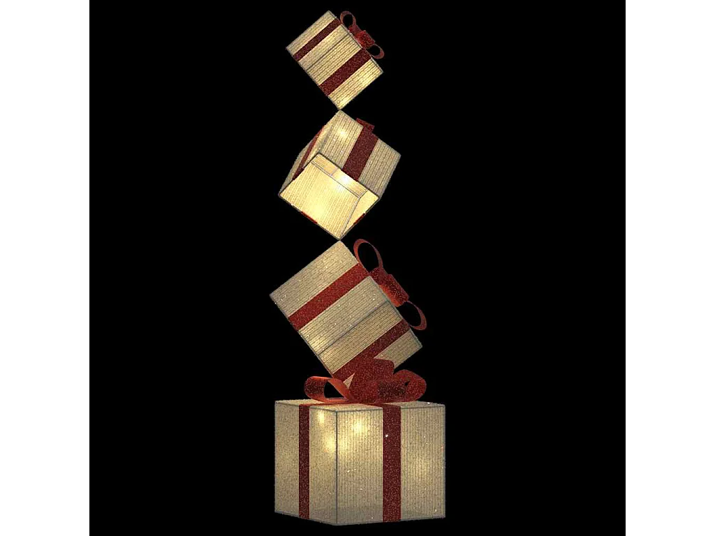 Boîte-cadeau de décoration de Noël 80 LED blanc chaud