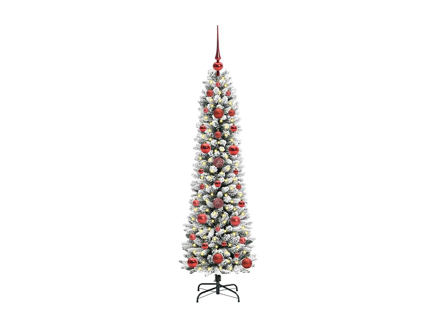 Sapin de Noël artificiel avec 150 LED Vert et blanc 120 cm