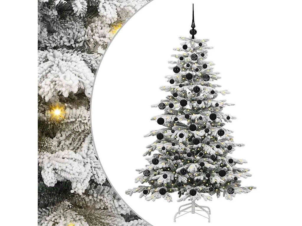 Albero di Natale artificiale con rami incernierati bianco 180 cm