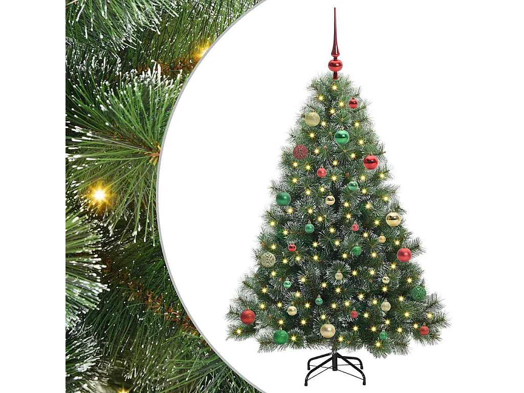 Sapin de Noël artificiel avec 150 LED Vert 150 cm PE et PVC