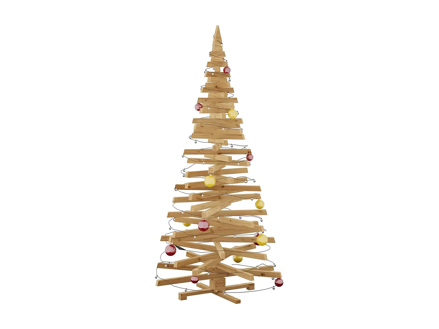 Weihnachtsbäume mit Ständer Braun 210 cm Massivholz Kiefer
