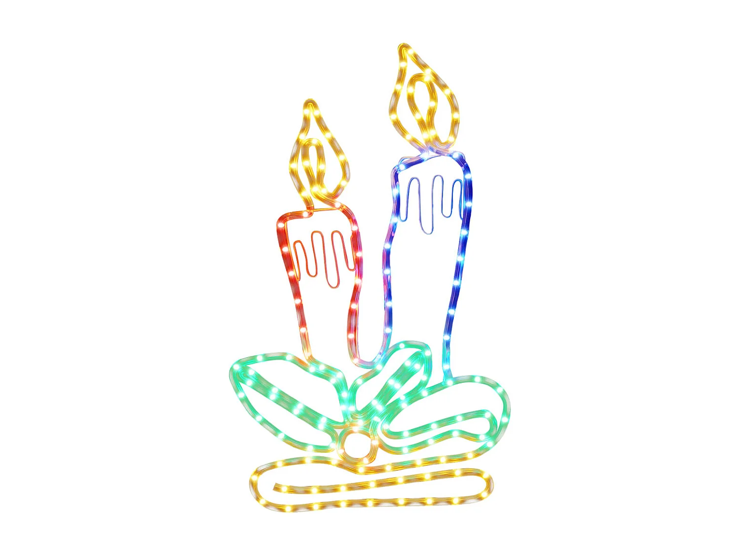 Figurine de bougies de Noël avec 144 LED 70x42 cm